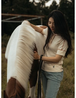 [더 농부 2025 SUMMER BROWN] 유기농 헨리넥 니트 여성